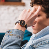 Black And Rose Gold Men's Watch - Rose Gold Black Watch | VERMONSKI
