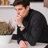 White Brown Case Watch | Mens Leather Watch | VERMONSKI