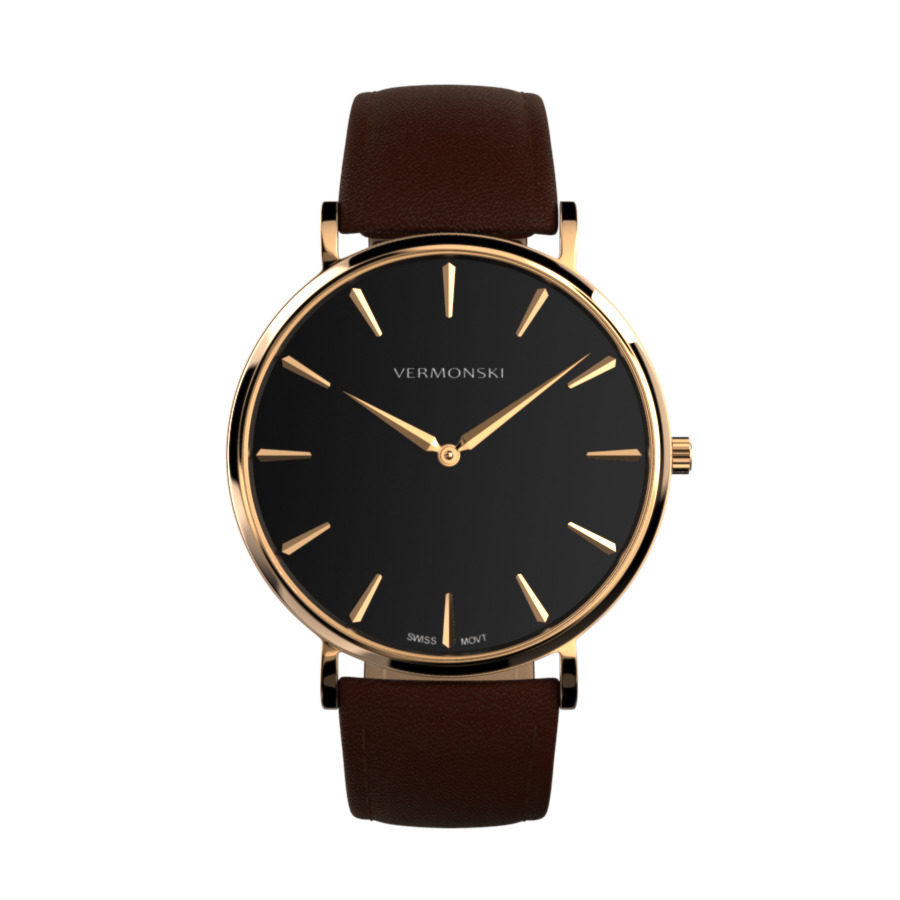 Men's Brown Leather Watch - Brown Watch | VERMONSKI