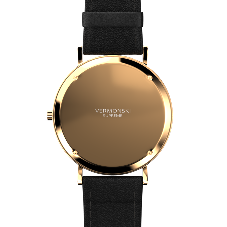 Black And Rose Gold Men's Watch - Rose Gold Black Watch | VERMONSKI